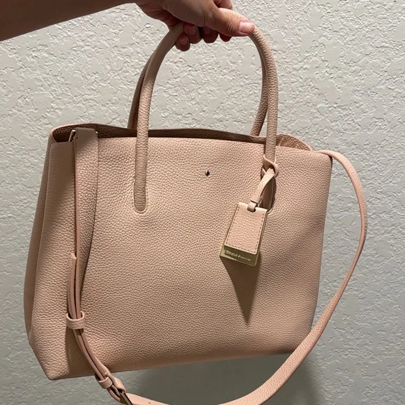Kate Spade Large Madison Ave.Pebbled Leather Tote in Light Blush - Picture 11 of 13